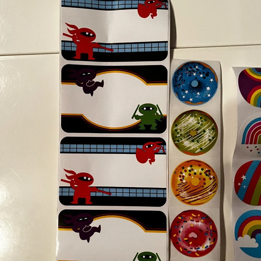 Stickers -- An Assortment -- Rainbows,‎ Donuts, Gross and Ninja (p/s/x)